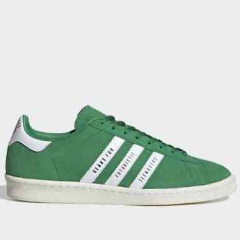 Adidas Original's Men's Campus Human Made Sneaker Green Suede White Stripes 12
